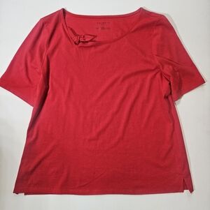 Talbots Top Womens Size XLP Red‎ Pima Cotton